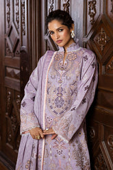 Theidara | 3Pc Unstitched Suit Jacquard Lawn 25 Seraph By Mushq